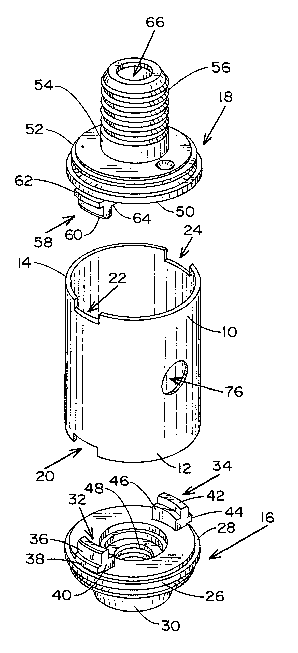 Electronic device enclosure with rotationally locked body and header