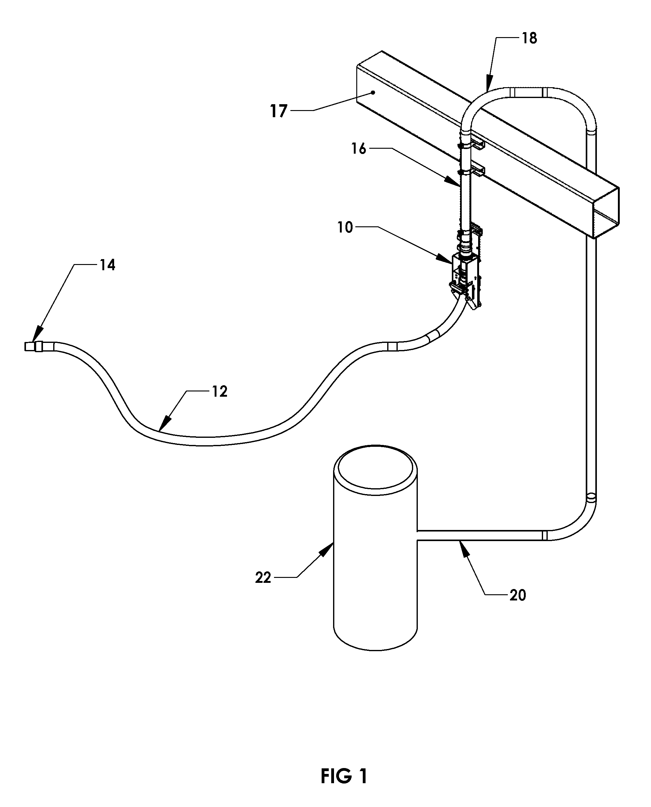 Central Vacuum System Hose Retractor Valve With Vacuum Assisted Hose Lock And Seal