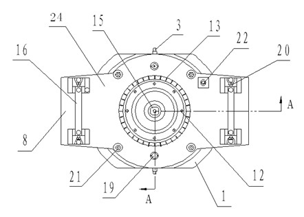 Processing method and boring clamp of front axle shell for excavator