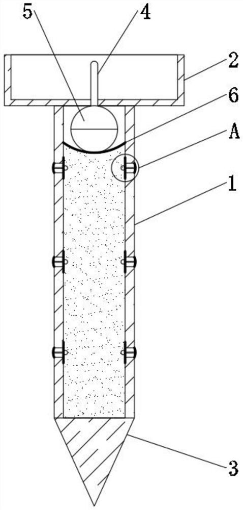 Measuring device and measuring method for constructional engineering investigation