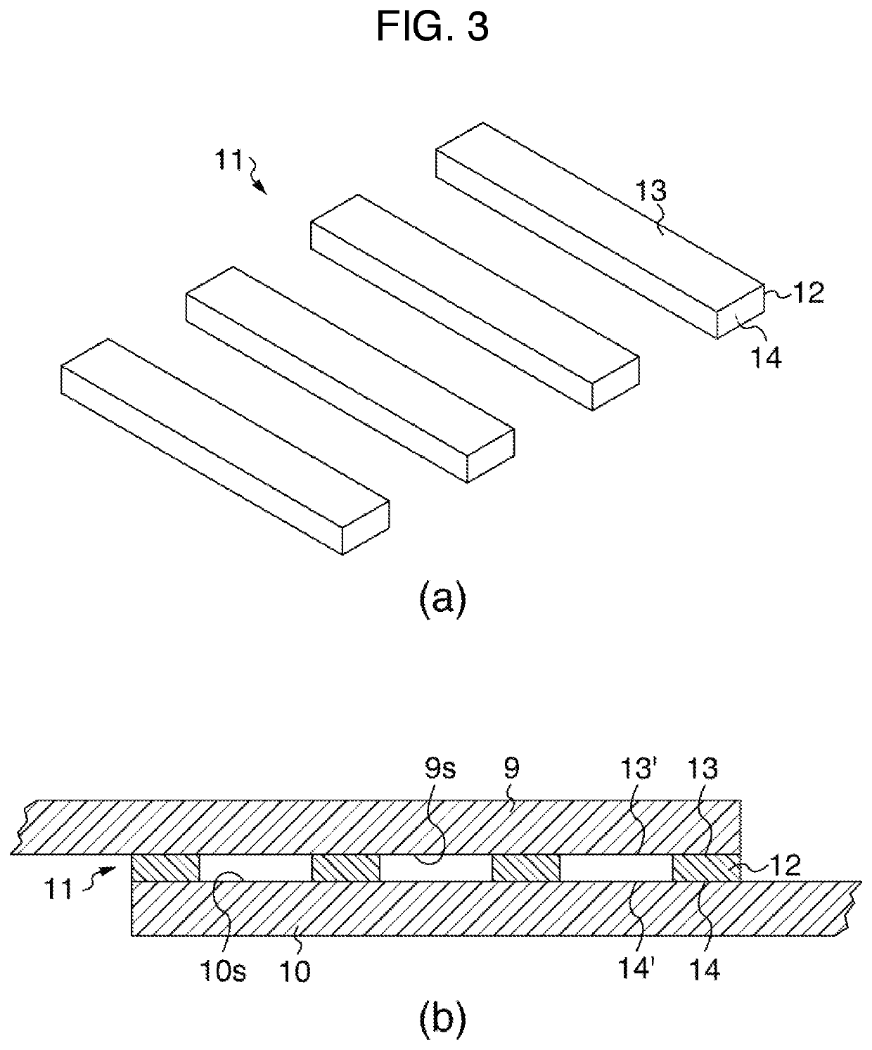 Ultrasonic welding member and ultrasonic welding method