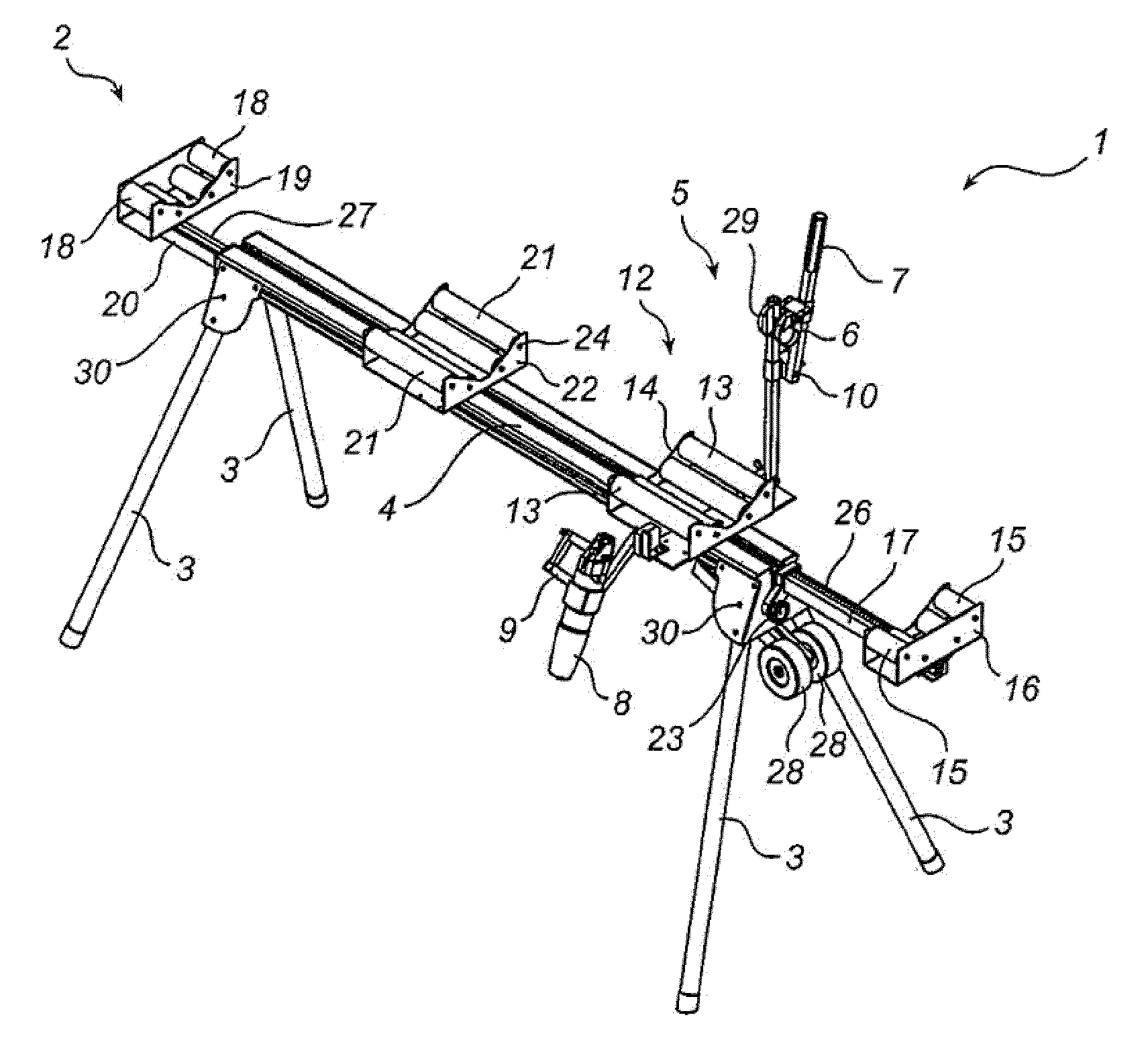 Work bench for cutting a tube and method using such work bench