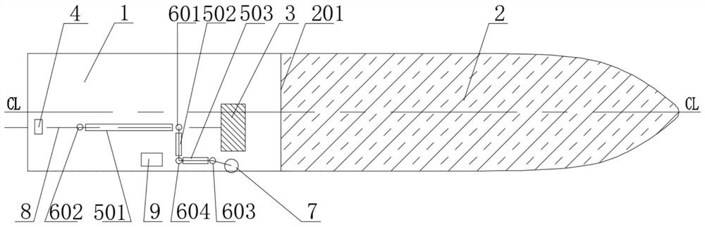 Ship arrangement structure of long-line fishing system and operation method of ship arrangement structure