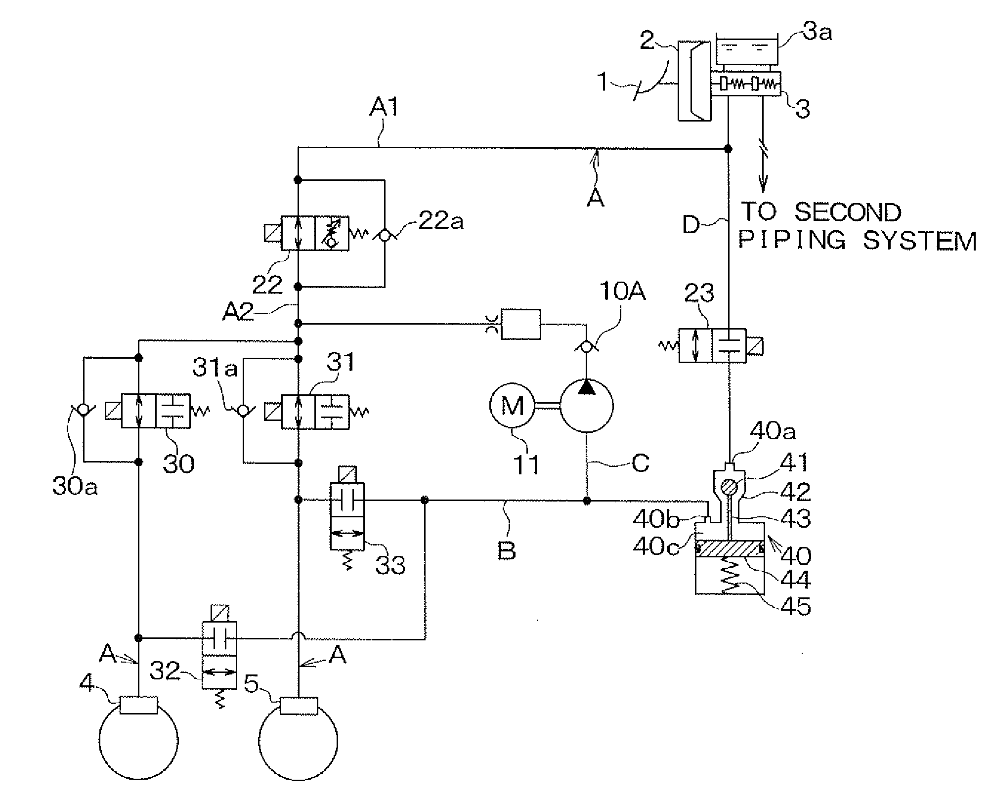 Rotary pump and brake device in which rotary pump is provided