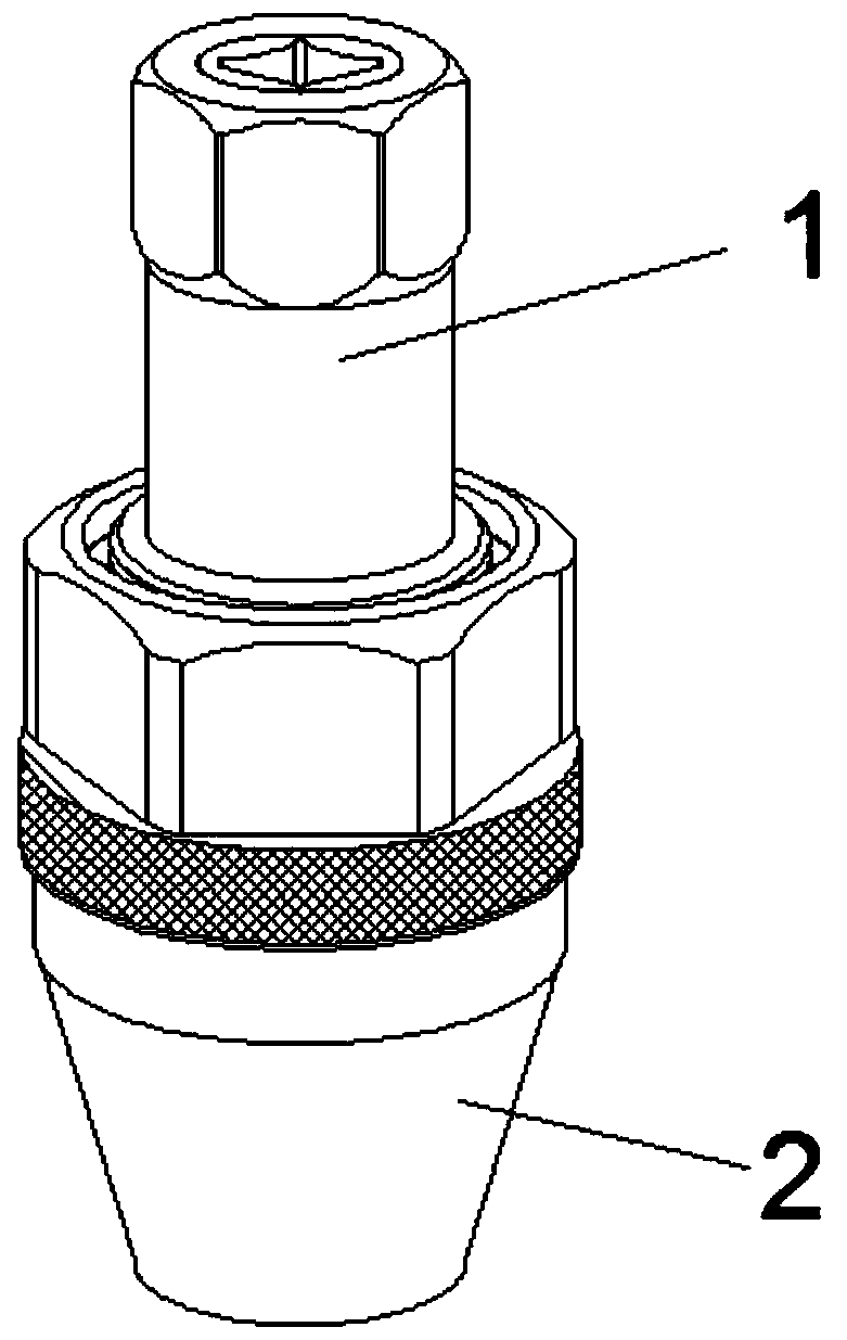 Rapid taking-out device for clamping broken screws