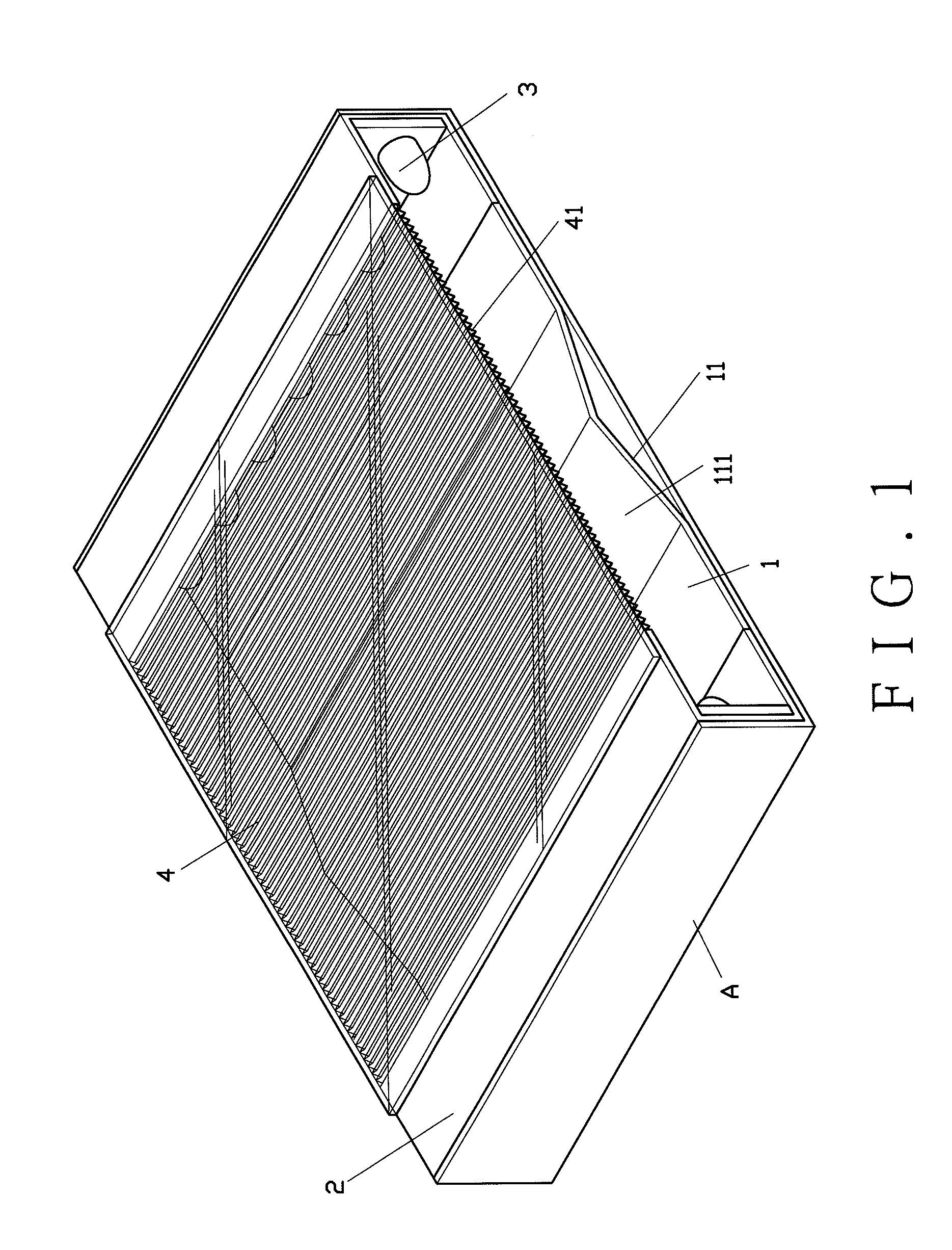 Radiation structure without light guiding board