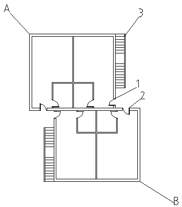 Private hotel building structure solving ventilation and lighting