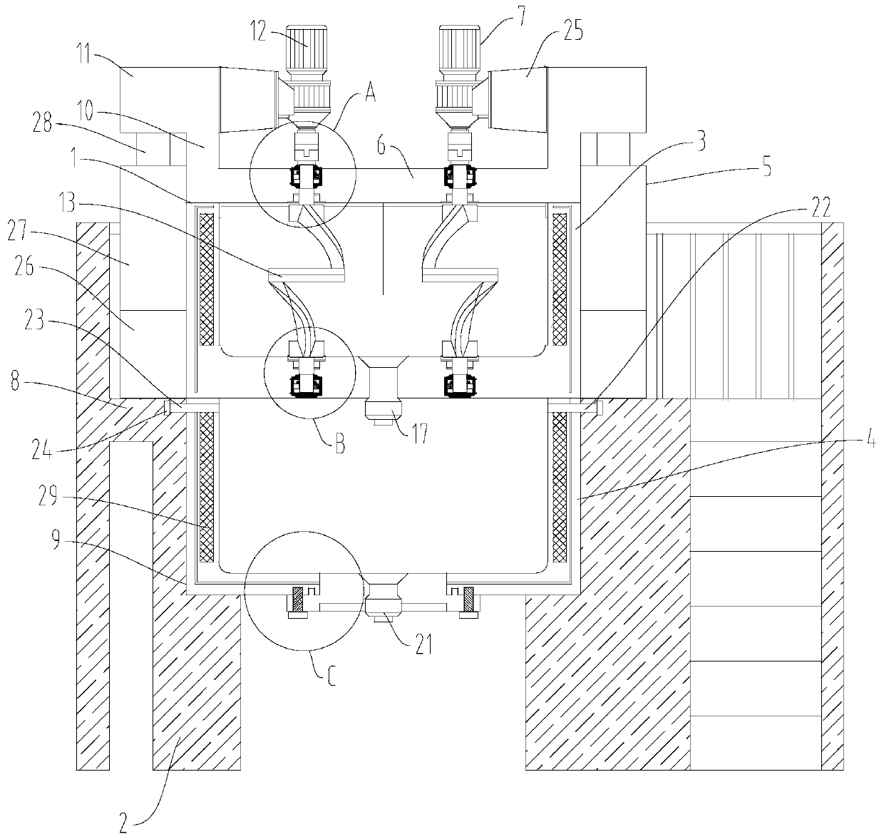 Cleaning paste blending device