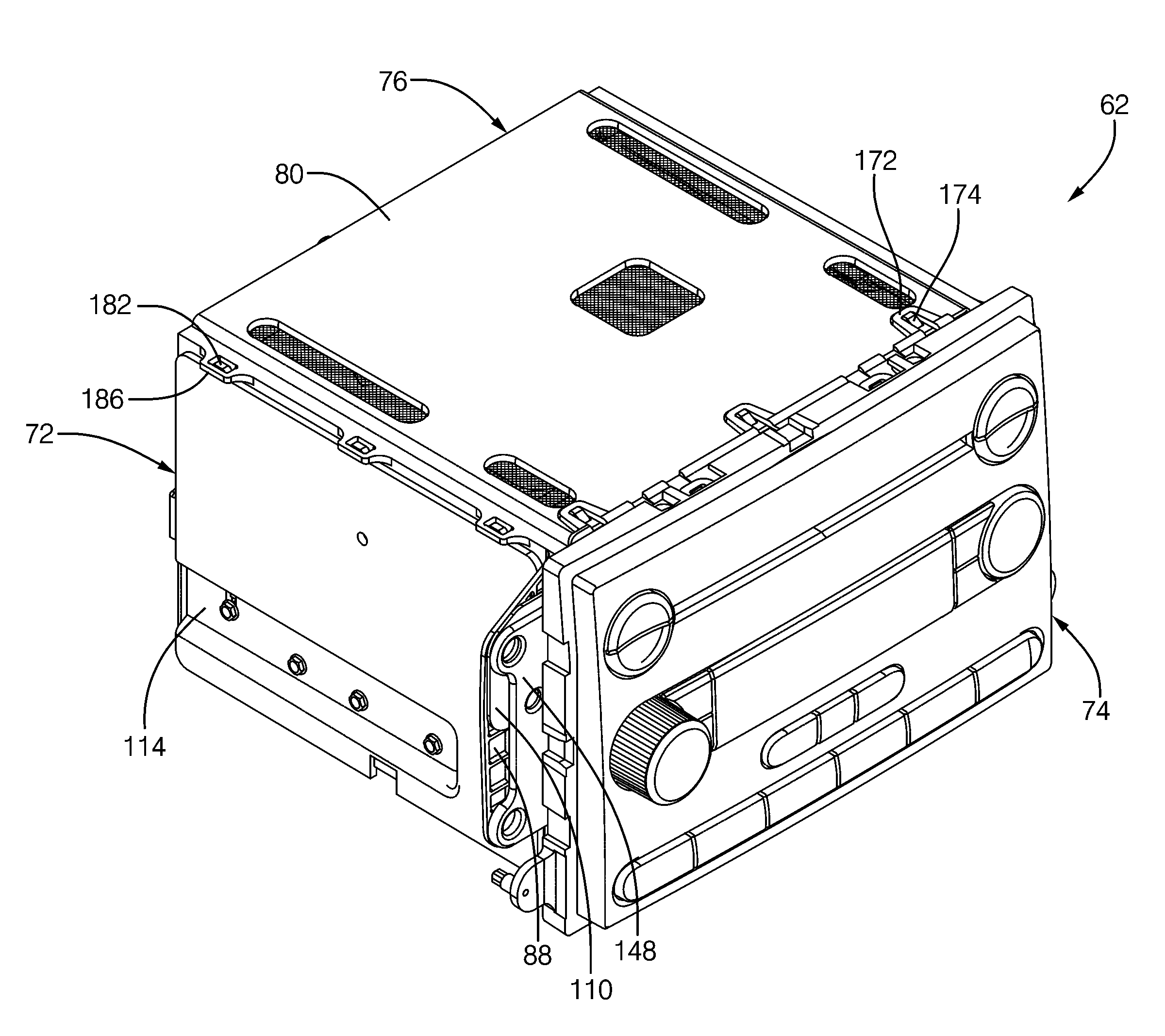 Lightweight audio system for automotive applications and method