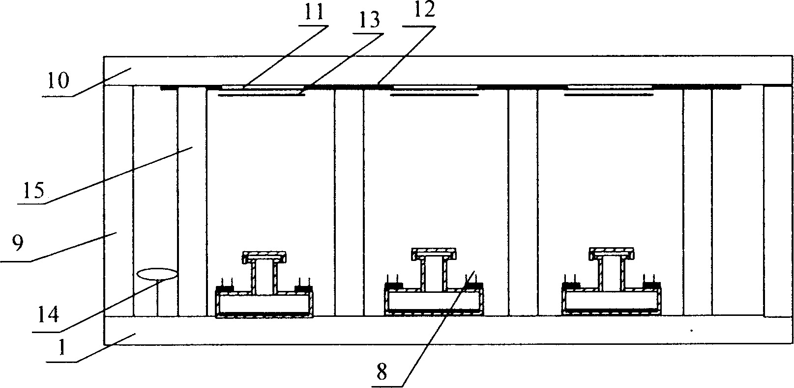 Flat panel display of large area cathode round high grid structure and its producing process