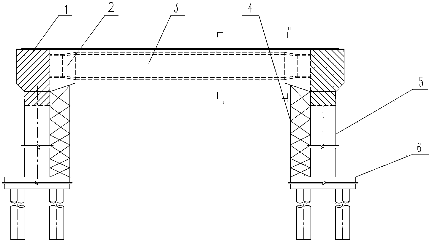 Prefabricated assembled combination type door-shaped pillar and construction method thereof