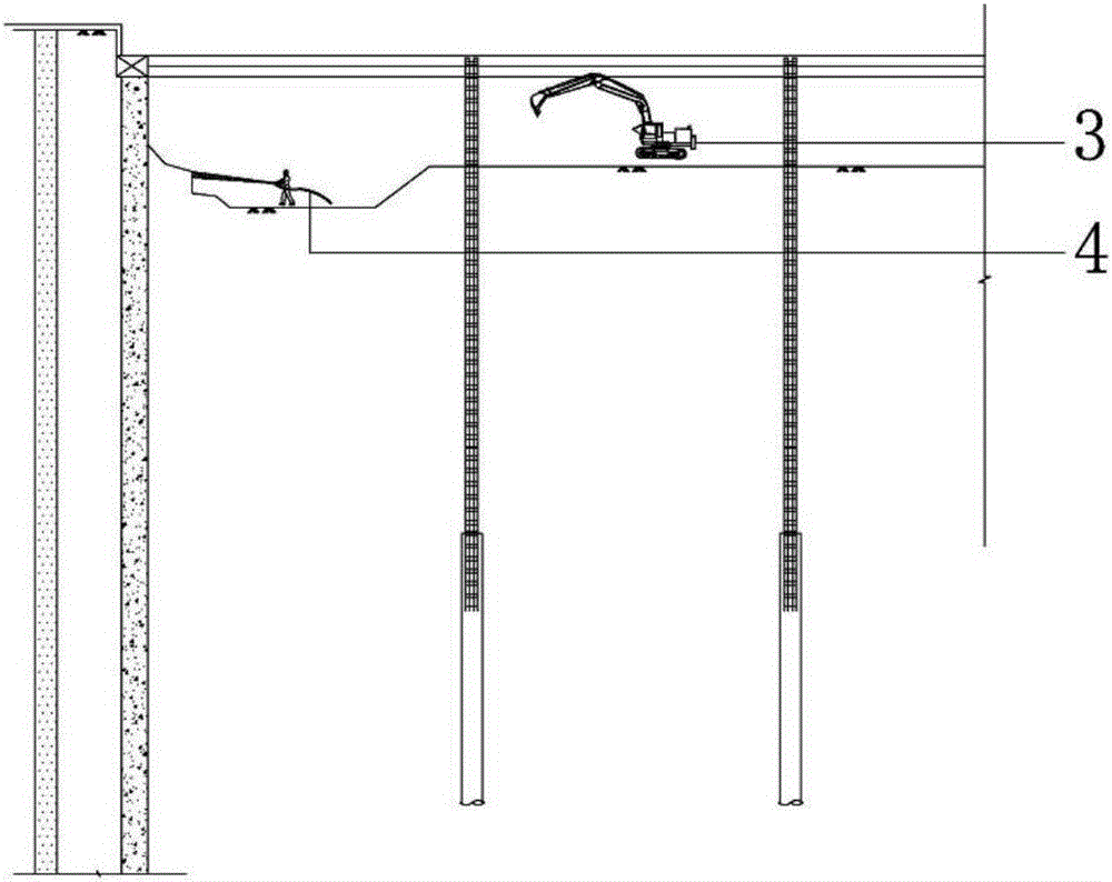 Construction method for earth excavation of deep foundation pit near river