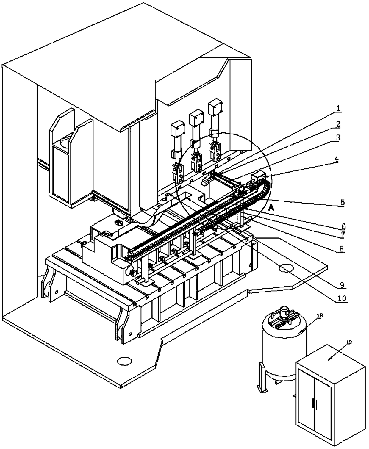 Automotive axle forging die spraying system