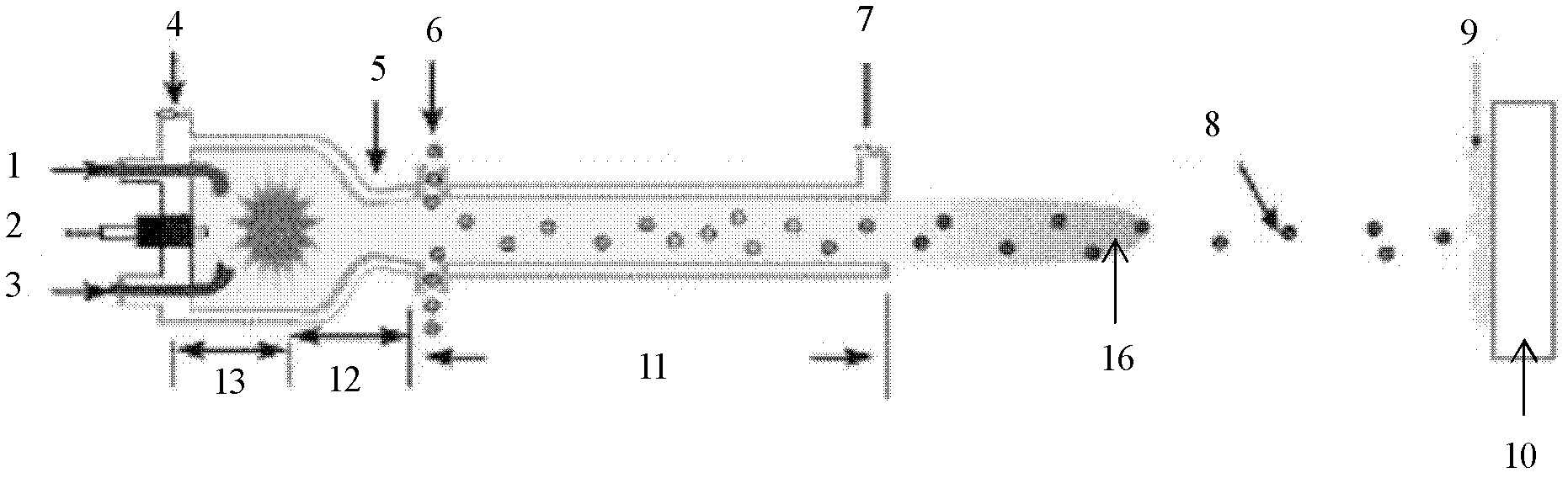 Thermal spraying device and method for manufacturing quasicrystalline coating