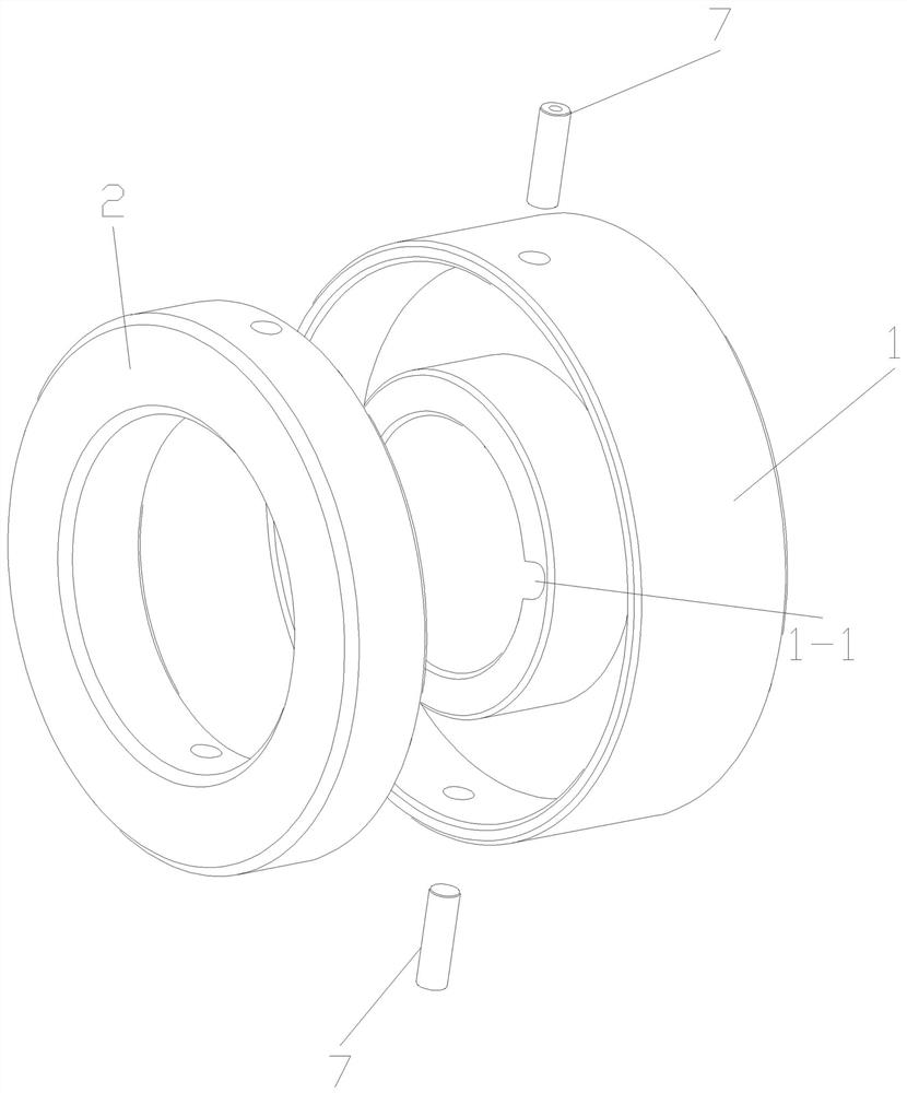 Ceramic thrust bearing assembly and water-lubricated screw compressor