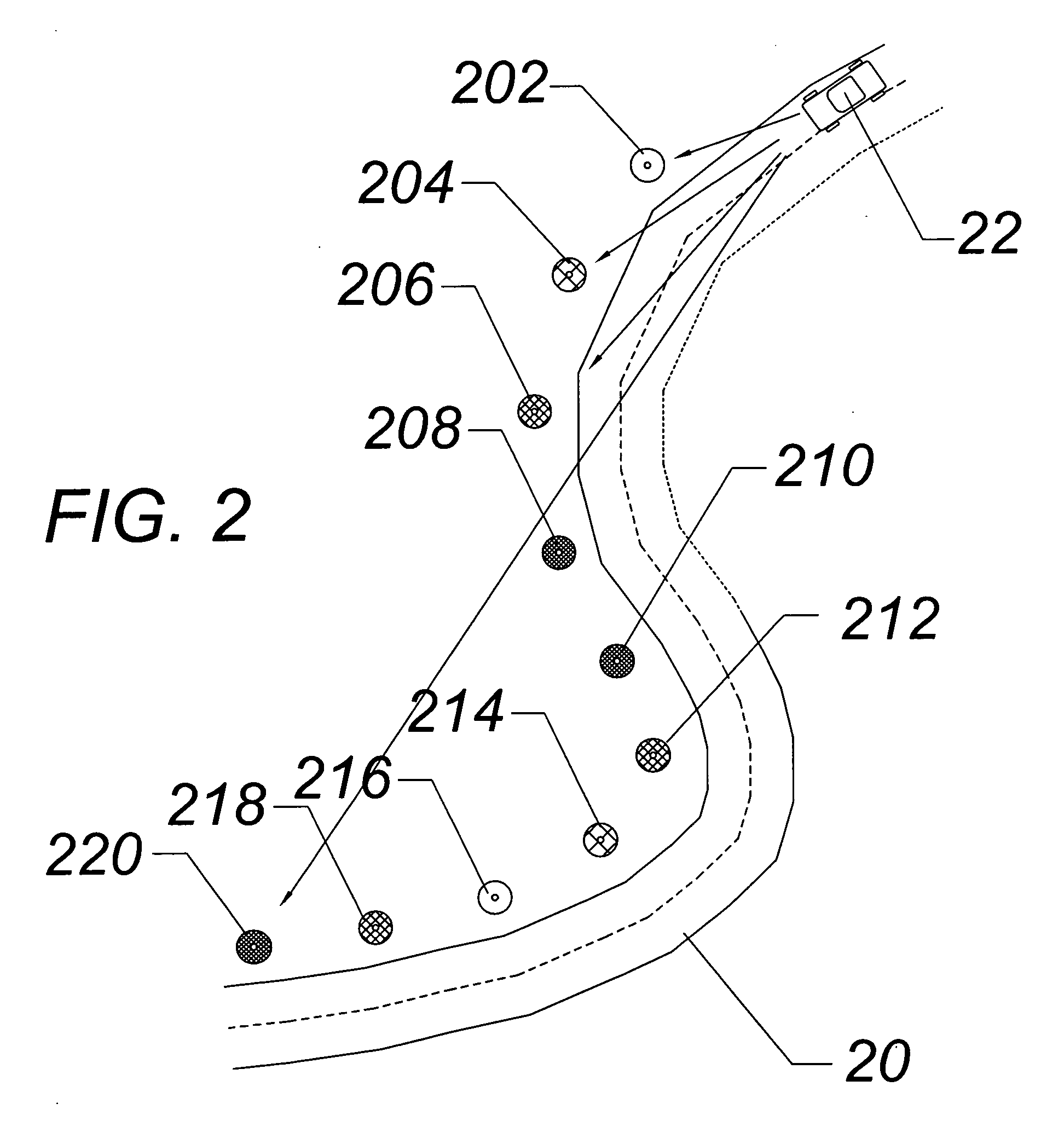 Sequenced vehicular traffic guiding system