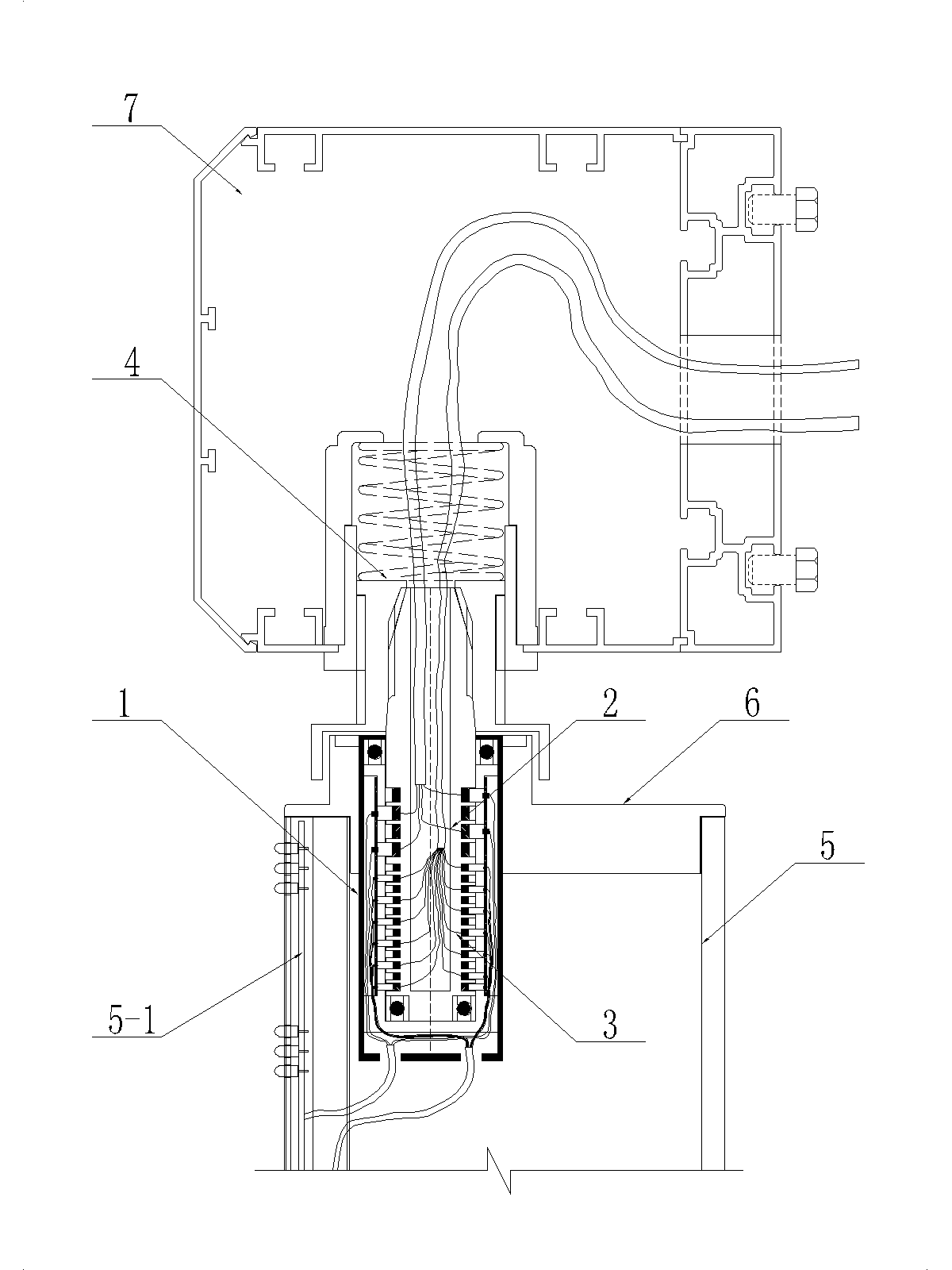 Data conduction and positioning device for turnover light-emitting diode (LED) studio screen