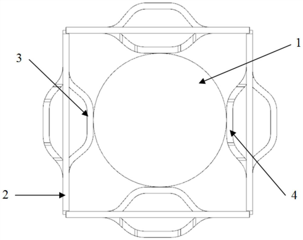 Stress-fatigue-resistant single-metal positioning grid for pressurized water reactor fuel assembly