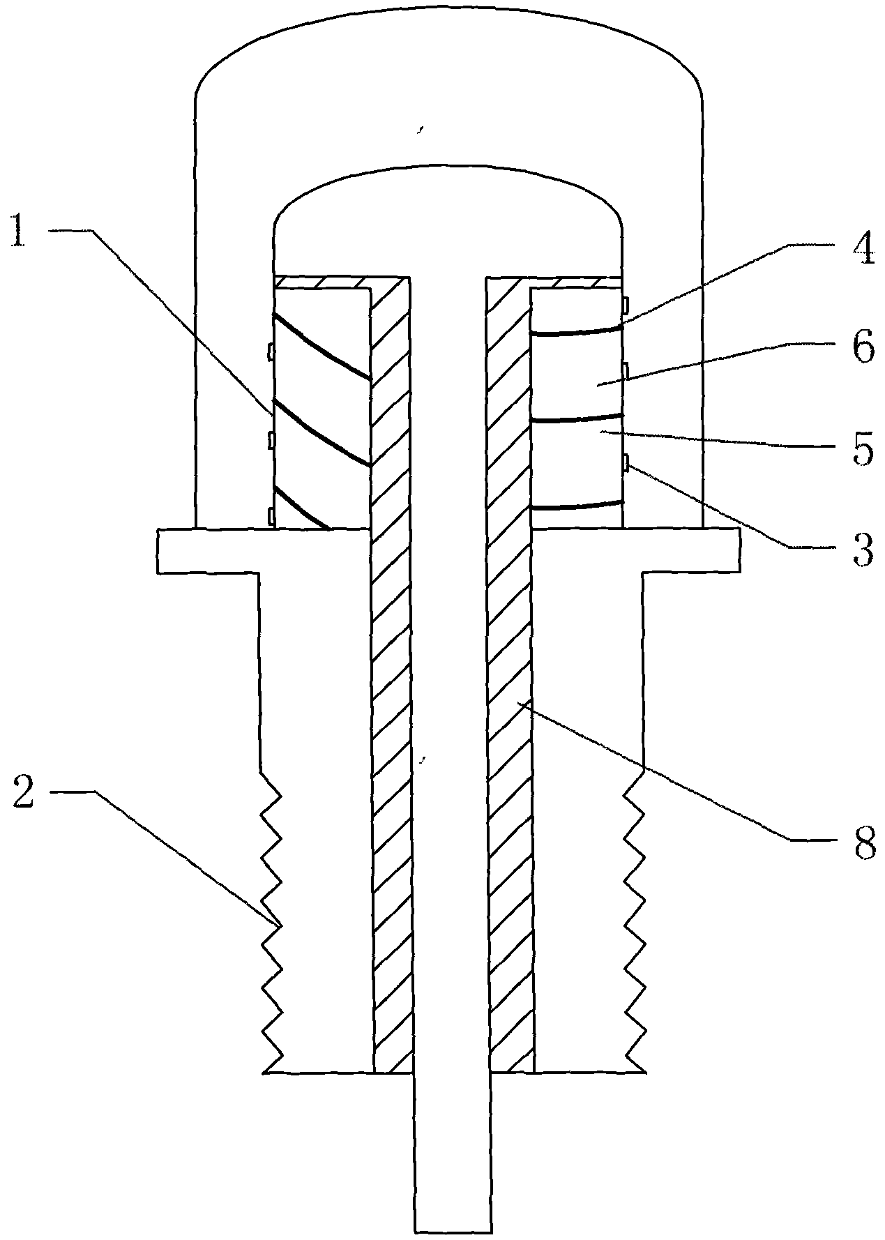 Helical packaging structure of light-emitting semiconductor chip and light-emitting semiconductor light source device thereof