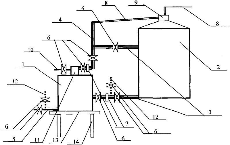 Method and device for dump processing of digestion sludge