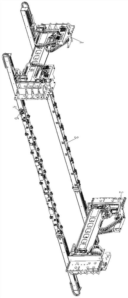 High-speed multi-station shuttle manipulator device matched with heavy press