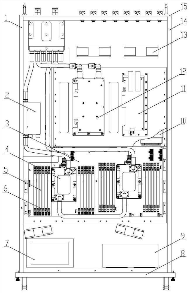 Heterogeneous liquid cooling server with semiconductor dehumidification device