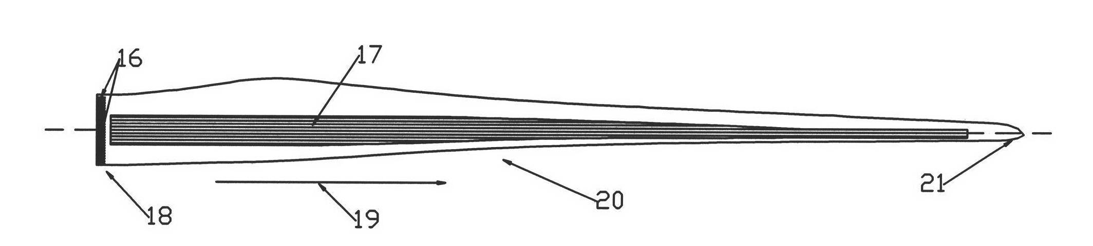 Blade root structure made of bamboo composite material and manufacturing method thereof