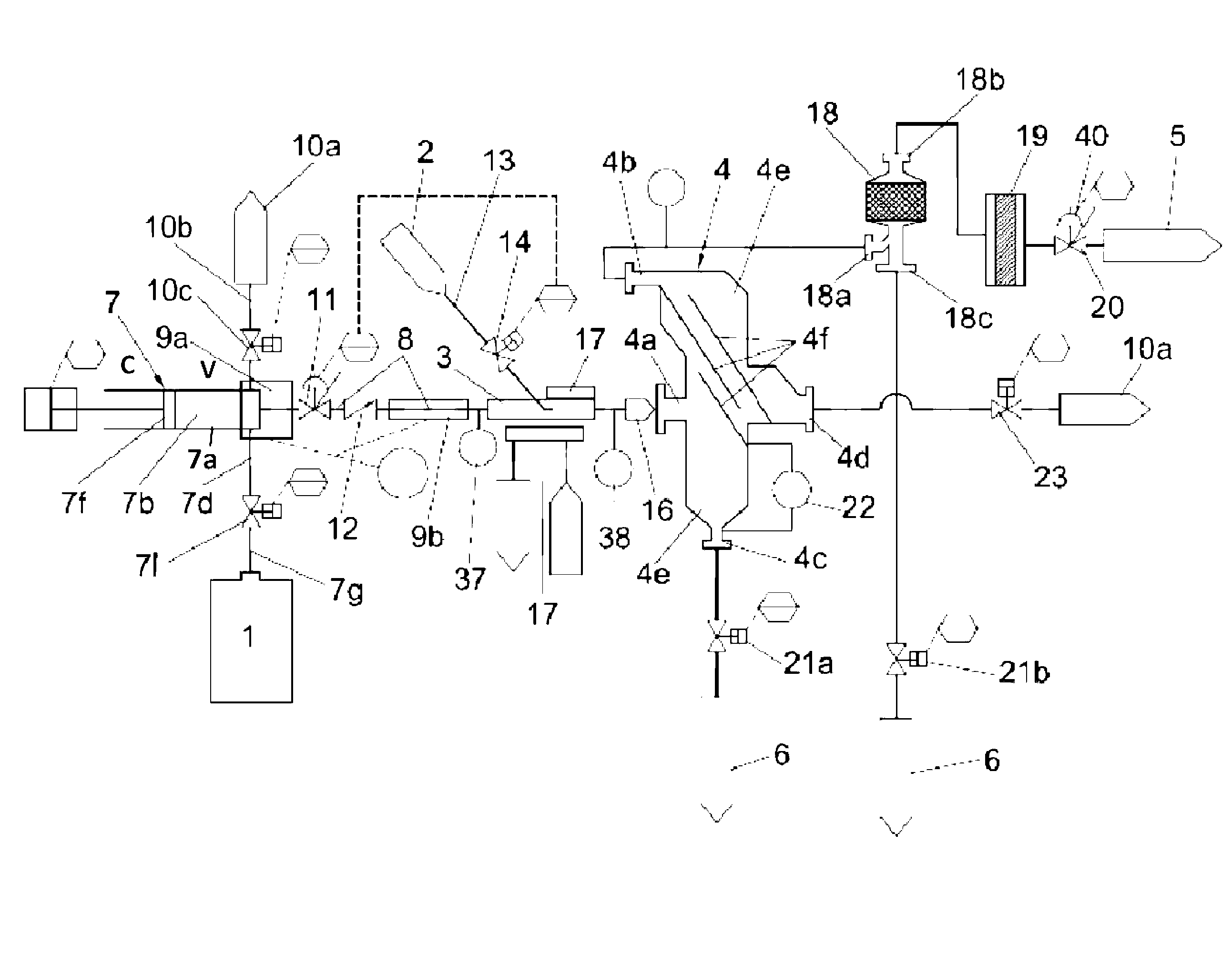 A system for controlled on demand in situ hydrogen generation using a recyclable liquid metal reagent, and method used in the system