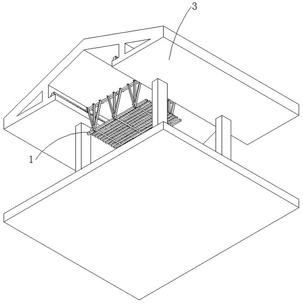 A slidable platform canopy decoration construction operation platform and construction method