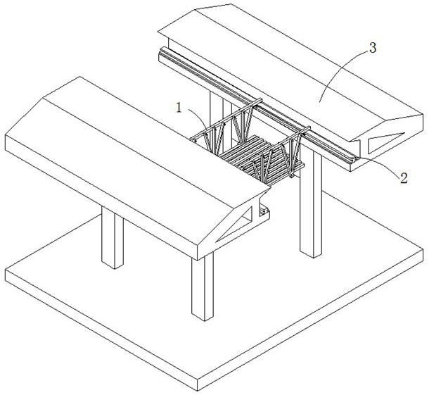 A slidable platform canopy decoration construction operation platform and construction method