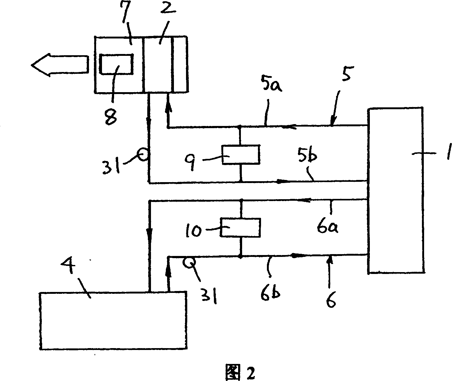 Air conditioning device with floor heating function