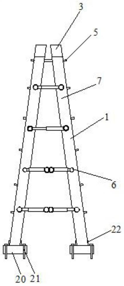 Multifunctional combined ladder for road and bridge construction