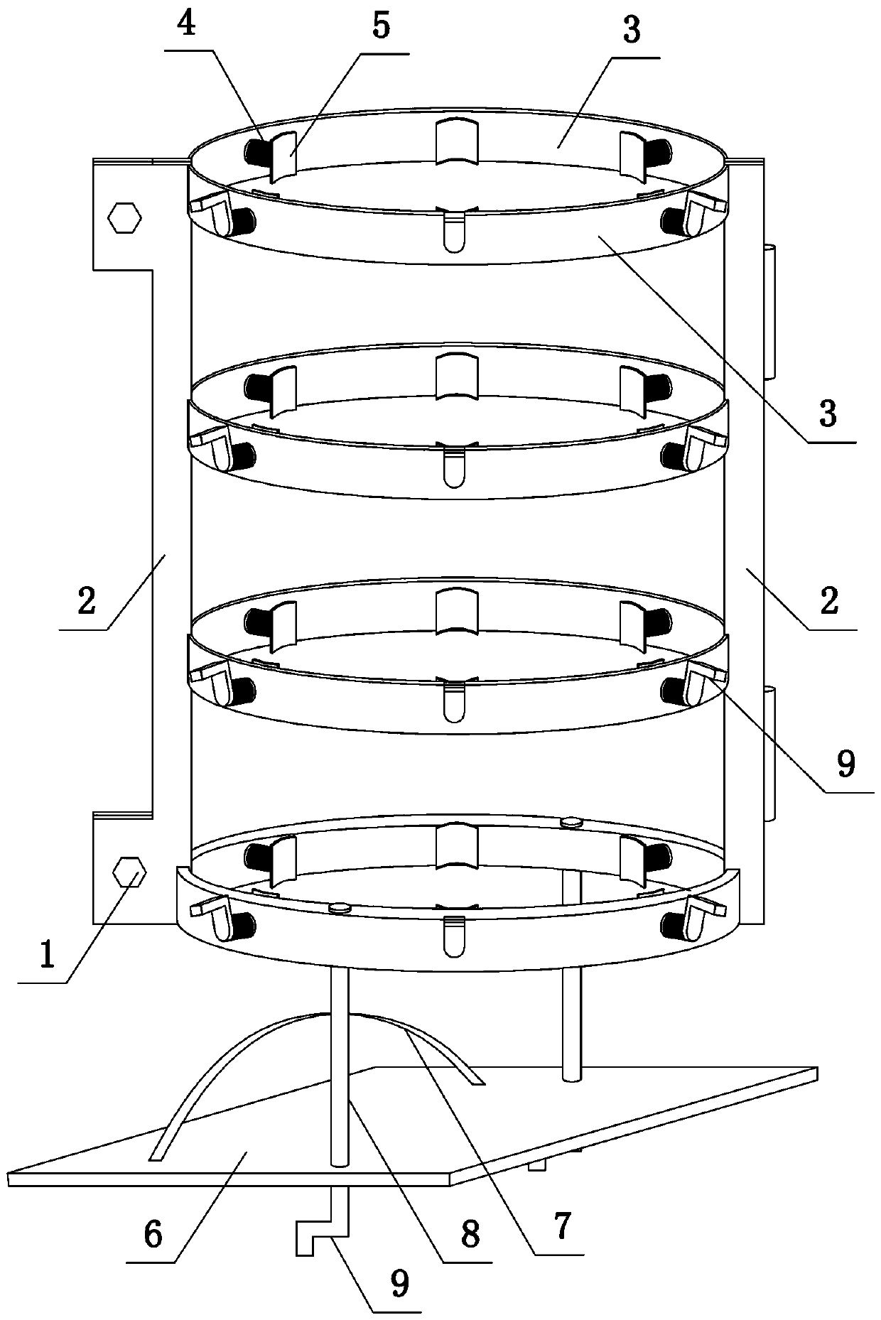 An orthopedic leg fracture reduction device