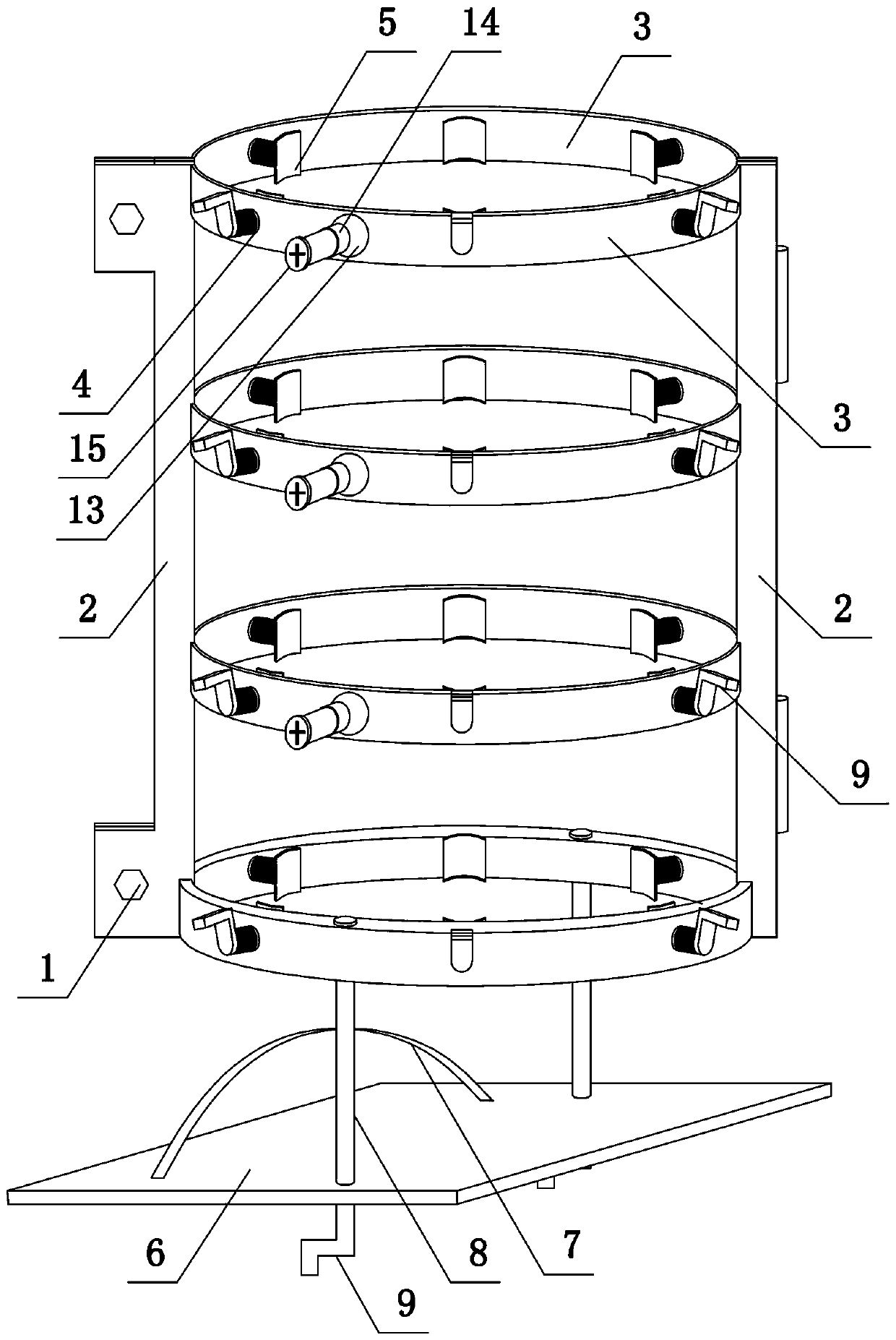 An orthopedic leg fracture reduction device