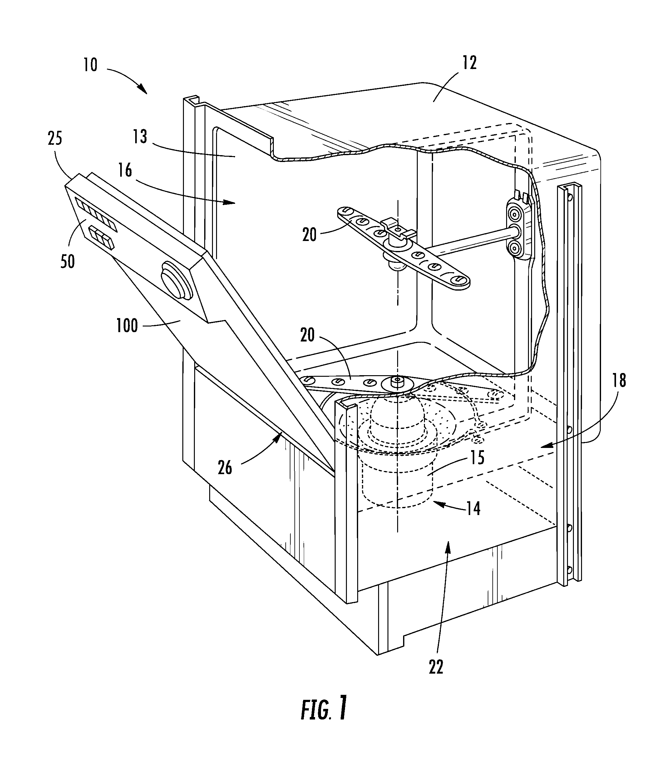 Protective arrangement for a control device associated with a dishwashing appliance, and associated apparatus and method