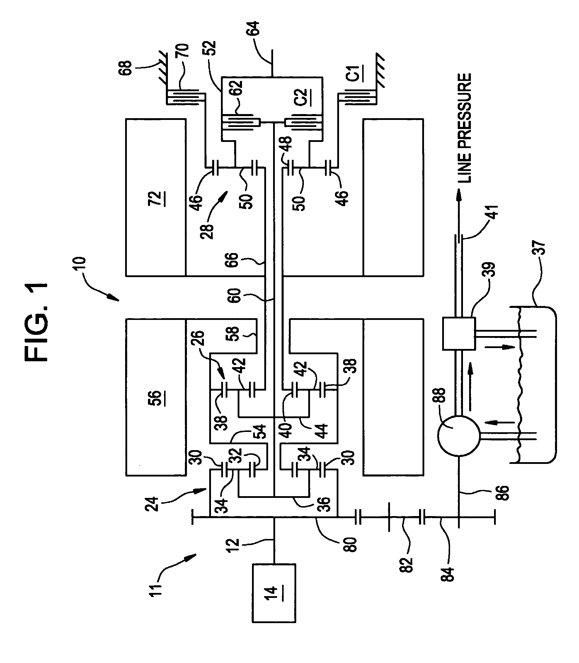 Two clutch fixed-ratio exit control for multi-mode hybrid drive