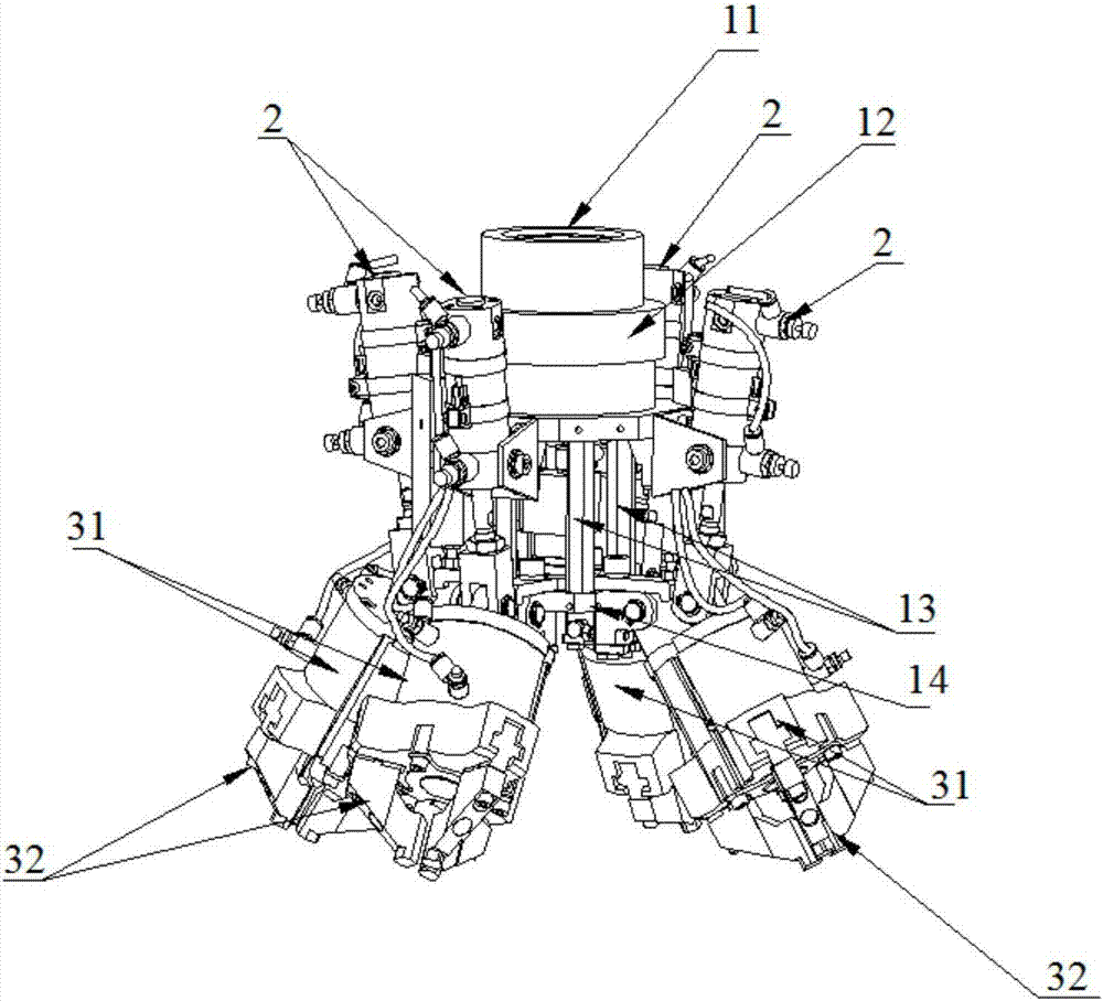 An attitude-changing valve assembly robot gripper and its working process