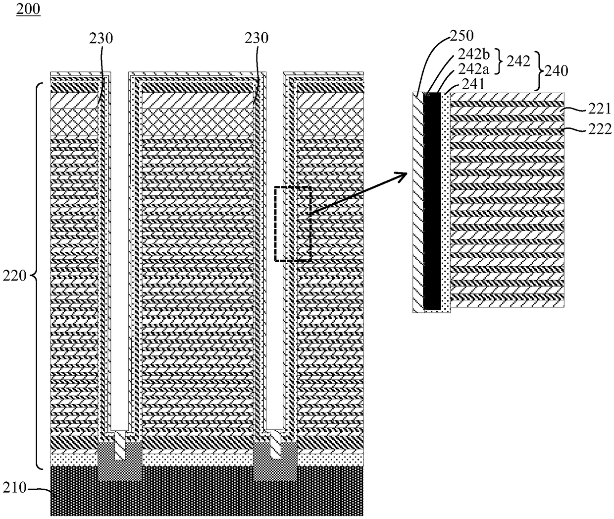 Three-dimensional memory and method for formation of three-dimensional memory