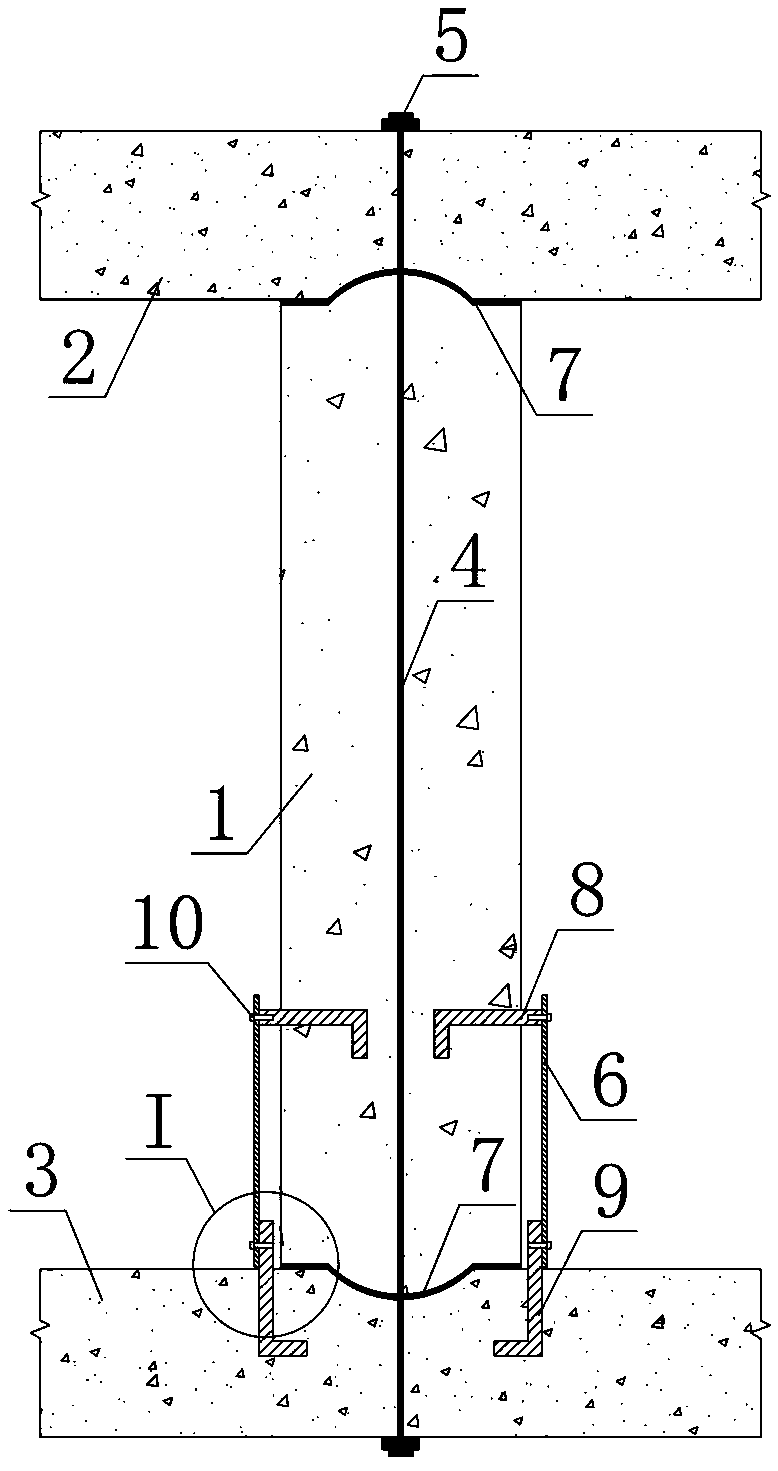 Swing self-resetting damping system for middle column of underground station and construction method of swing self-resetting damping system