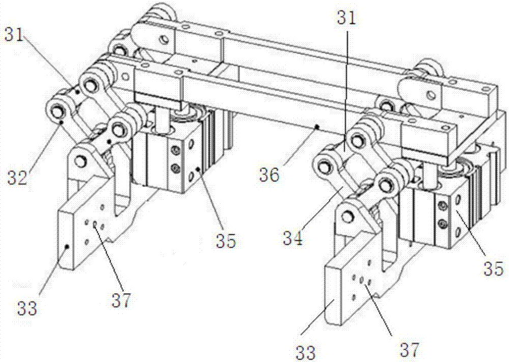 A mechanical claw for grabbing cathode zinc plate