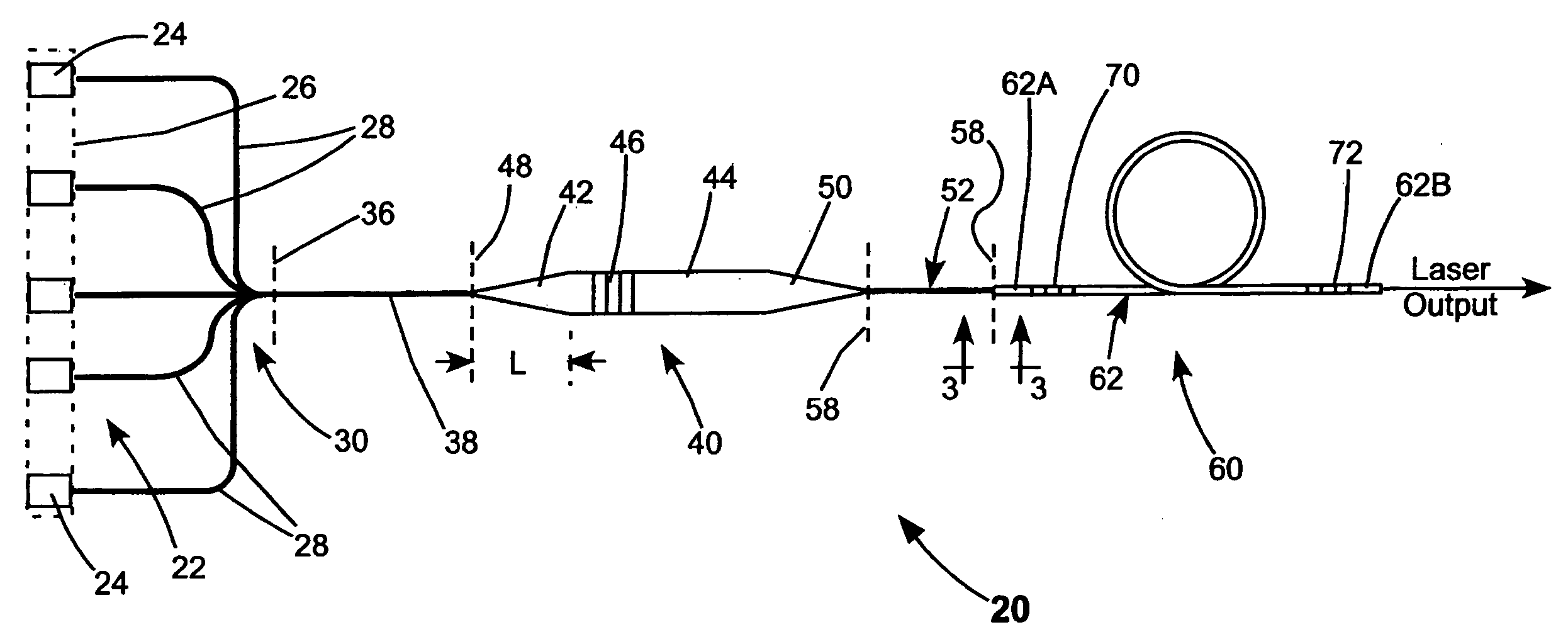 Wavelength stabilized diode-laser array