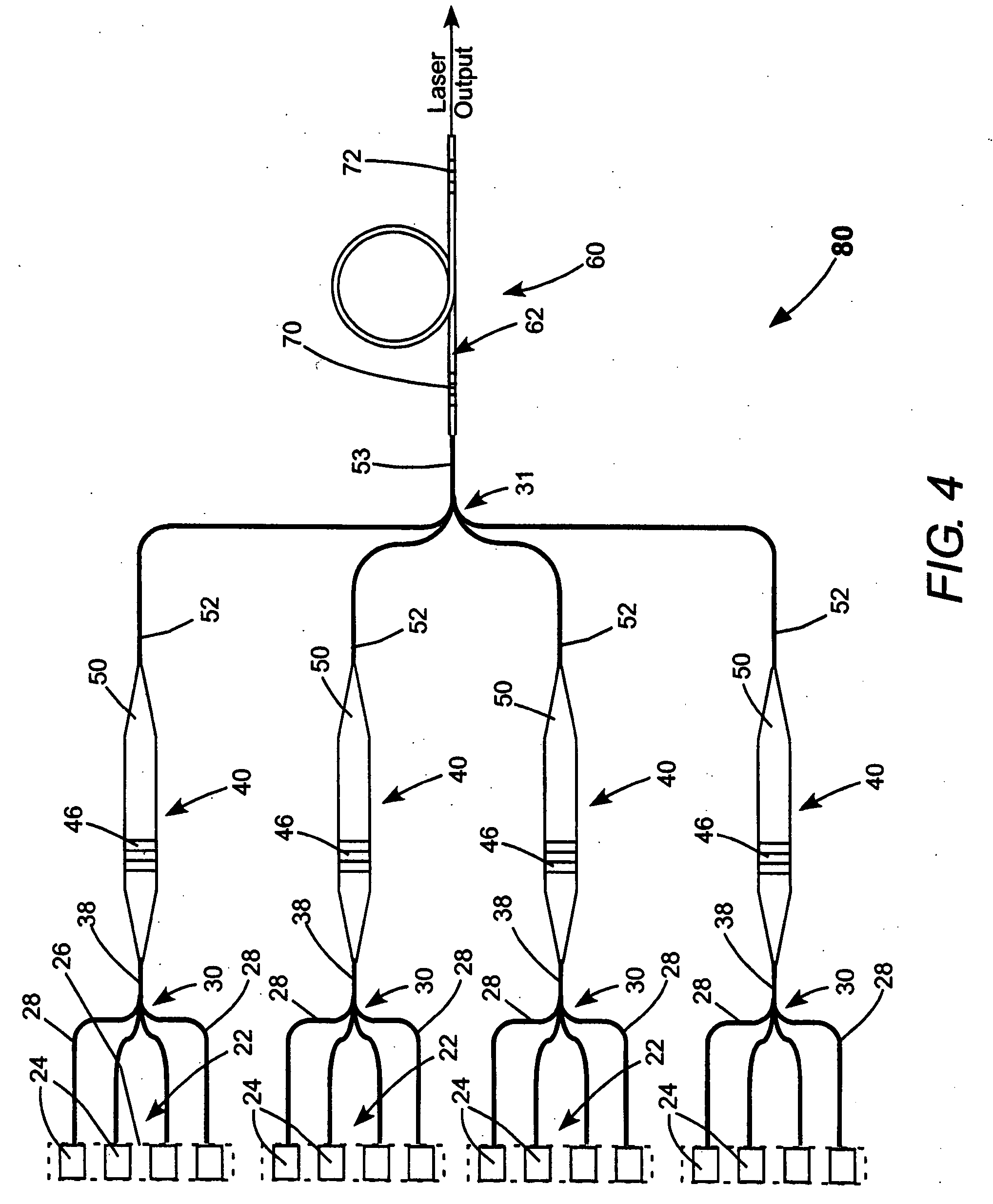 Wavelength stabilized diode-laser array