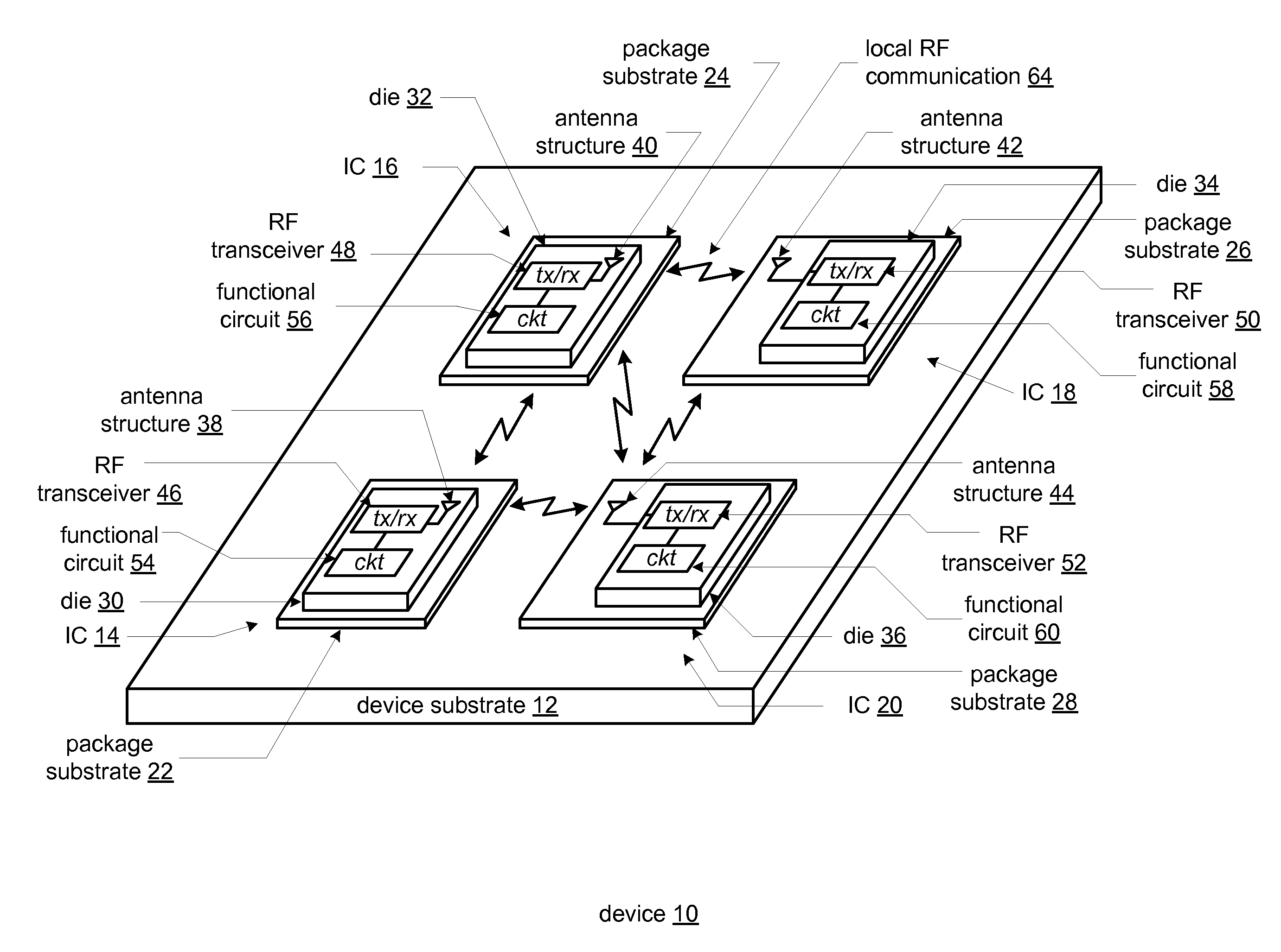 Reconfigurable MIMO transceiver and method for use therewith