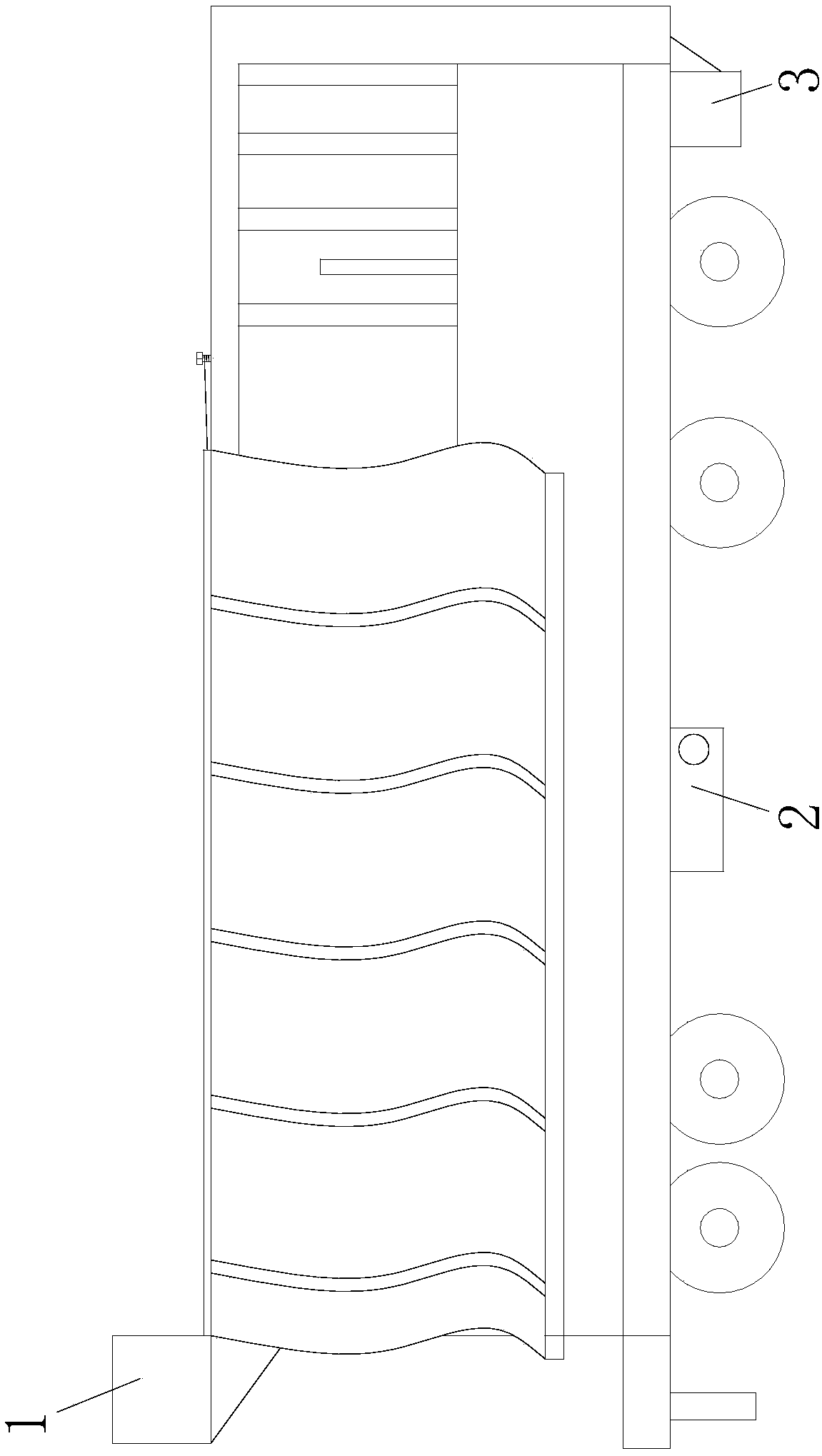 Semitrailer compartment with fire extinguishing device