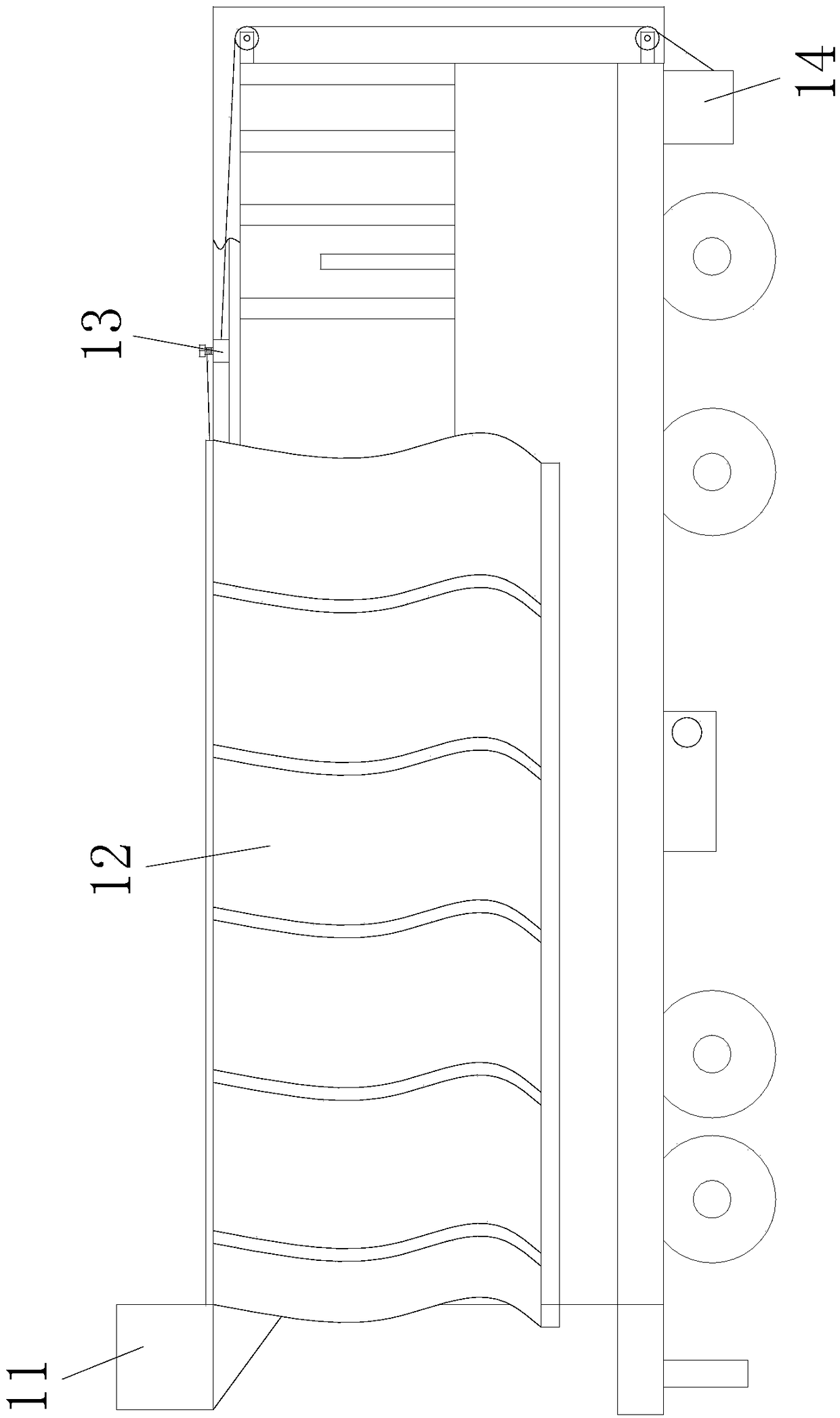 Semitrailer compartment with fire extinguishing device