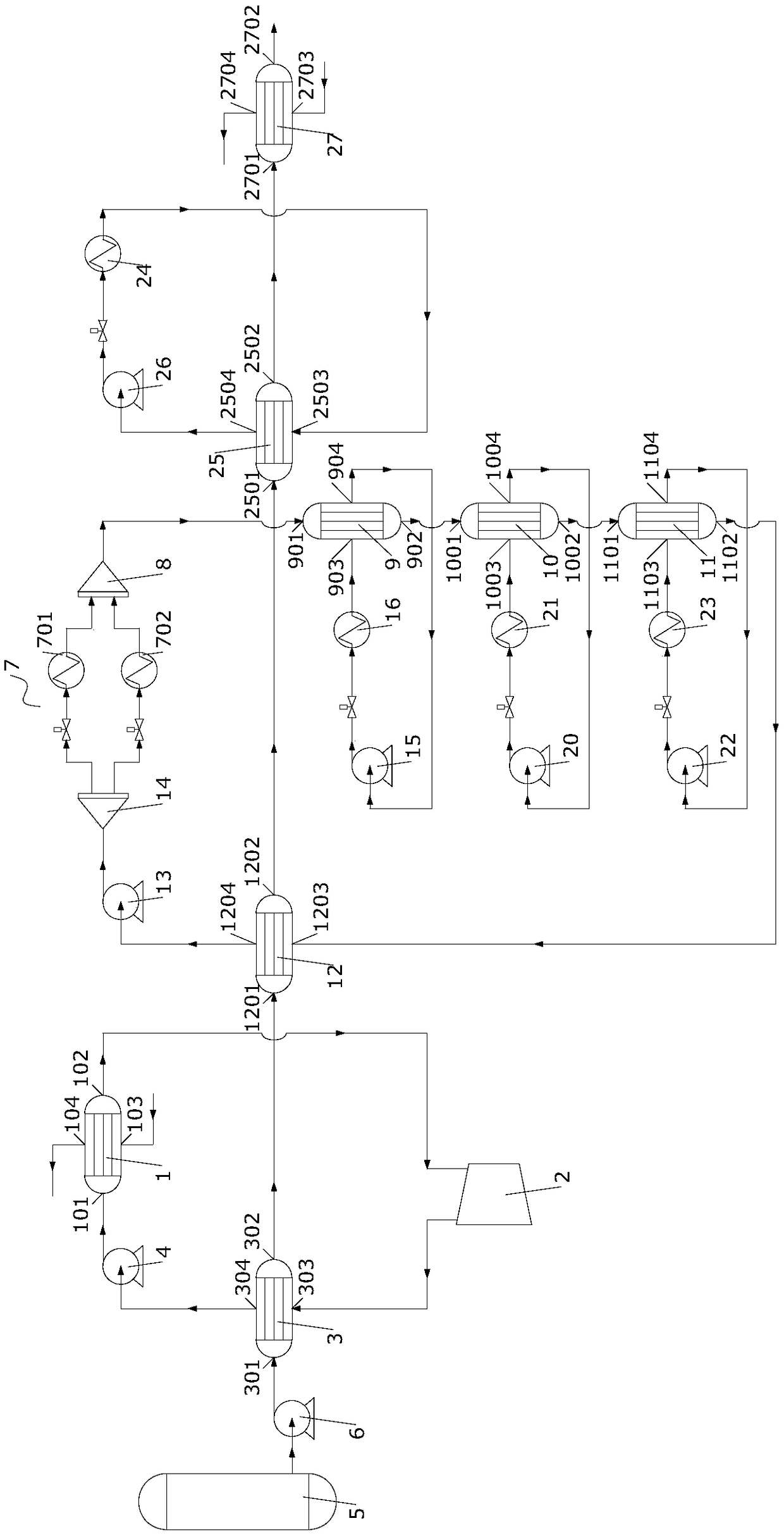 LNG fuel cold energy comprehensive utilization method and system used for dual-fuel power boat