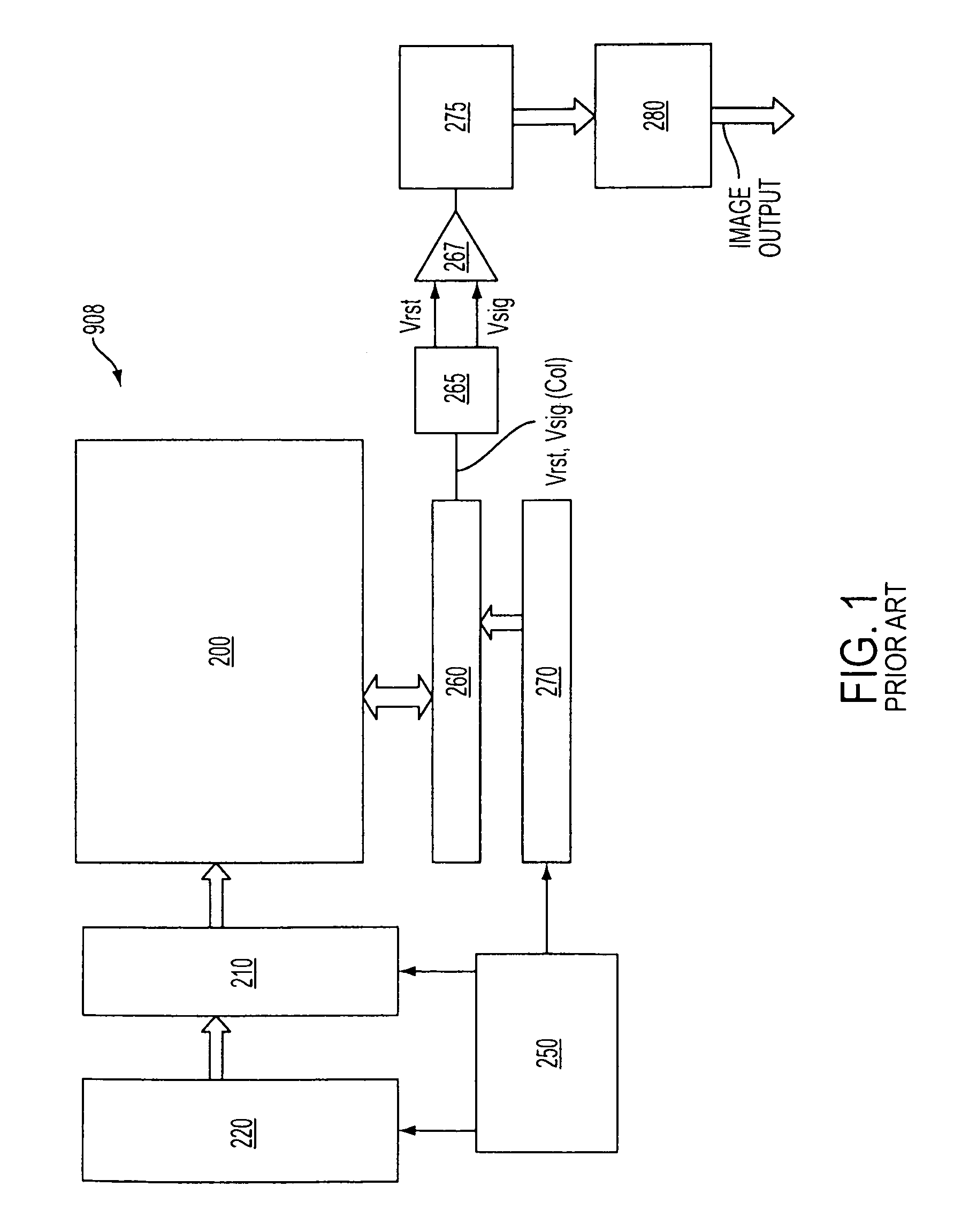 Image sensor with a capacitive storage node linked to transfer gate