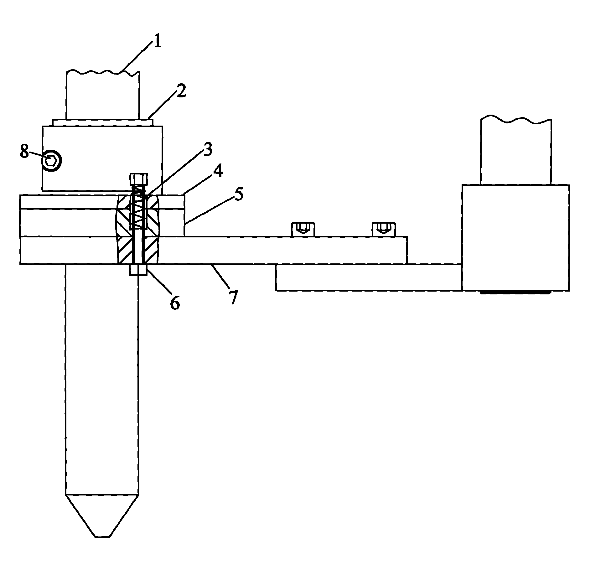 Numerical control plasma torch cutting anti-collision device