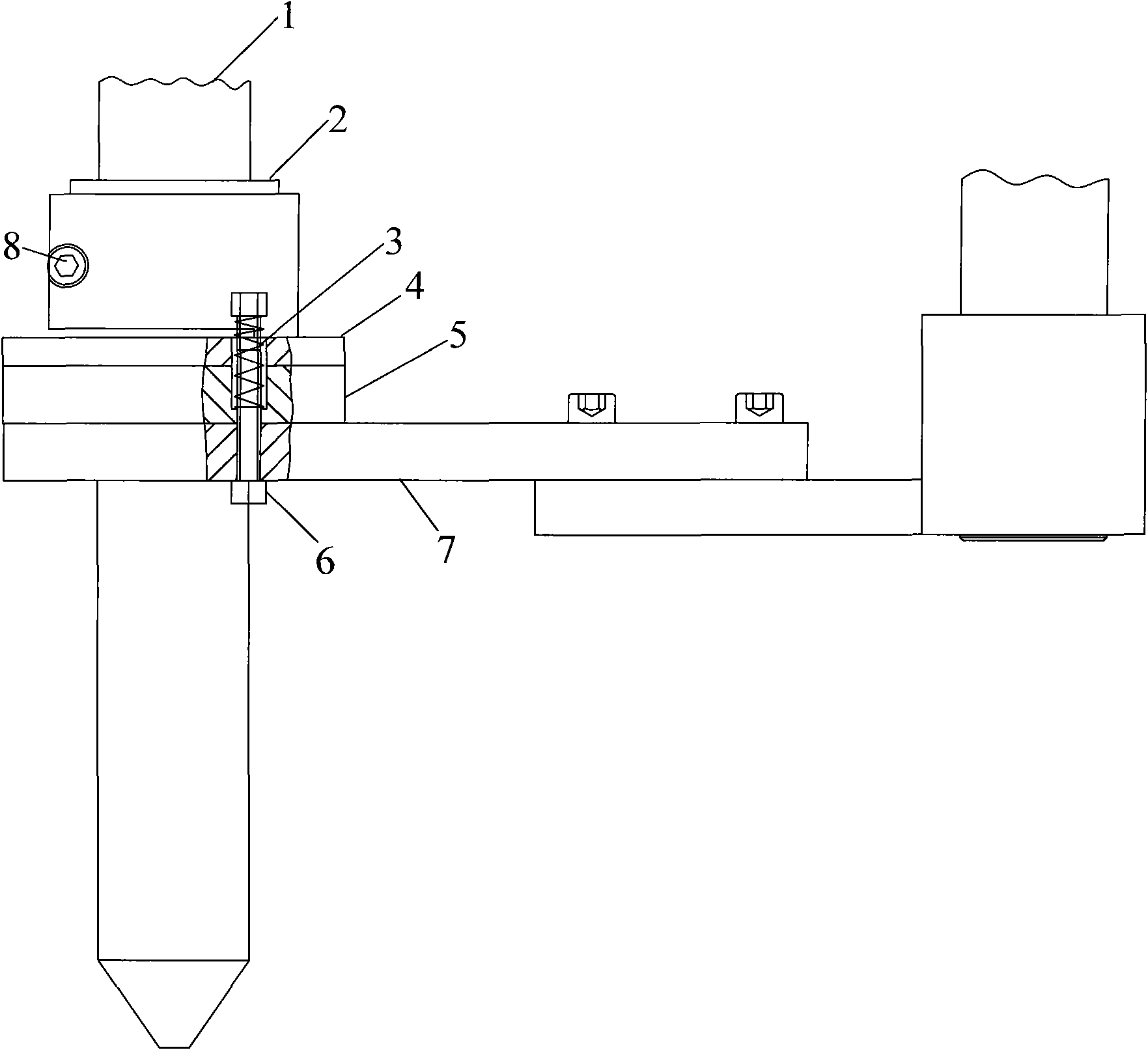 Numerical control plasma torch cutting anti-collision device