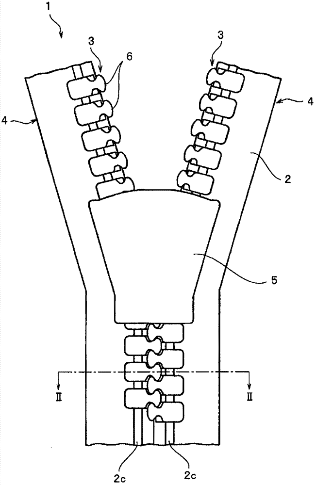 Fastener stringer, slide fastener, and objects with attached fasteners